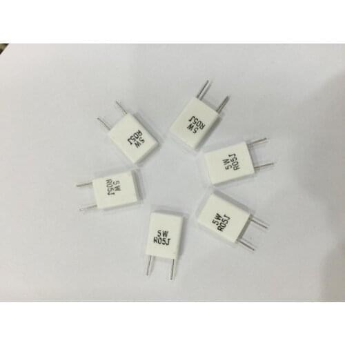 10pcs BPR56 5W 0.001 0.1 0.15 0.22 0.25 0.33 0.5 Ohm Non-inductive Ceramic Cement Resistor 0.1R 0.15R 0.22R 0.25R 0.33R 0.5R