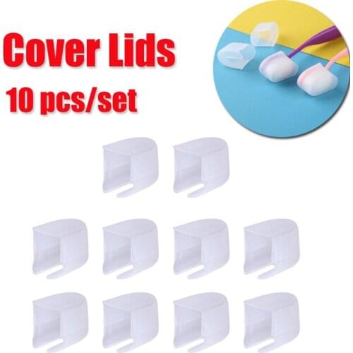 10Pcs/set Cover Lids Of Blending Brushes