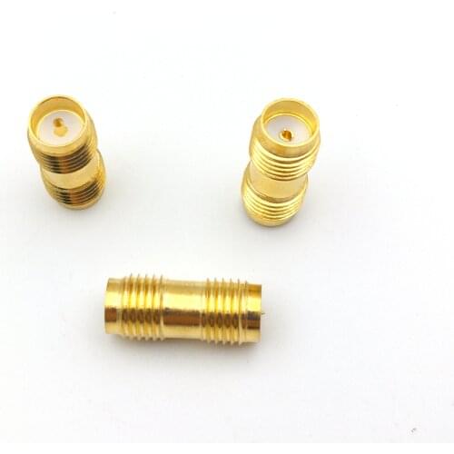 100pcs gold SMA female to RP SMA female jack RF connector adapter coupler