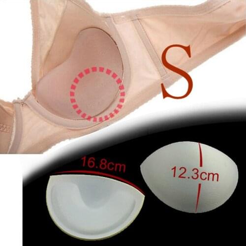 20pair Off white Bra Cup Soft Foam Pads Push Up Breast Enhancer For Bikini Costumes Insert Sewing Accessories S Size WB92