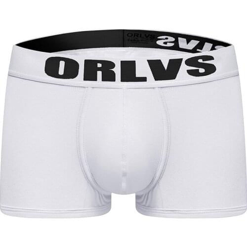2020 ORLVS Brand Men Boxer Underwear New Cotton U Pouch Sexy Underpants Cueca Cotton Pants Boxer shorts Male Panties OR125
