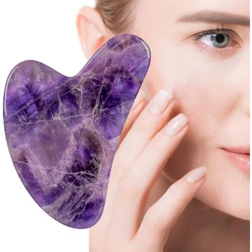 50% Hot Sale Guasha Supplies Heart-Shaped Body Massage Faux Jade Face Massage Scraper Board for Body