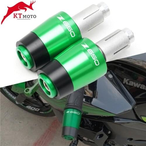 For Kawasaki Z650 Z 650 z 650 2017-2020 7/8" Motorcycle CNC Aluminum Accessories Handlebars Bar Ends Grips Slider