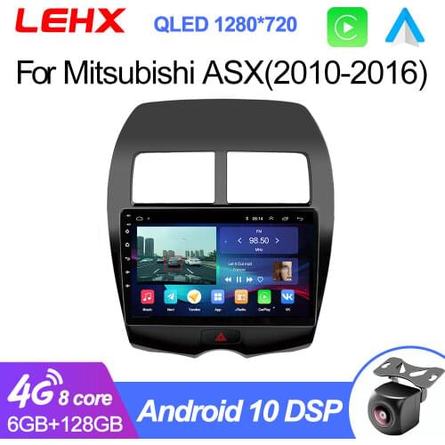 LEHX Puls Car Radio Multimedia Video Player Android 10 2 din dvd Carplay Navi GPS For Mitsubishi ASX 1 2010 2011 2012-2016