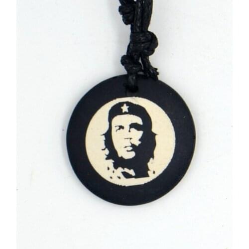 Che Guevara bone resin Carving Pendant Necklace Amulet Lucky Gift Tribal Totem Fashion Jewelry