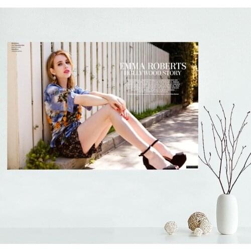 Custom canvas poster Emma Roberts canvas painting poster High Quality wall Art poster Fabric Cloth Print