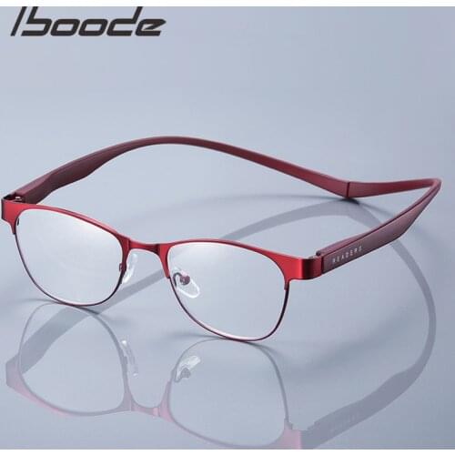 Iboode Magnet Reading Glasses Women Anti Blue Light Lenses Hanging Neck Computer Eyeglasses Men Diopter +1.0 2.0 2.5 3.0 3.5 4.0