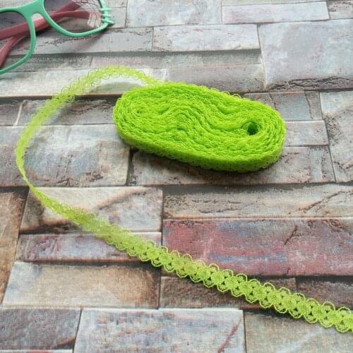 Wholesale 10 yards beautiful 15mm width Fluorescent Green lace ribbon lace embroidery DIY Decoration For Sewing Accessories
