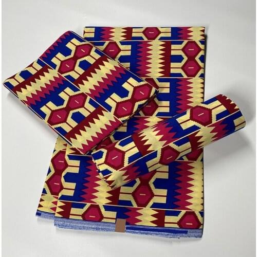 Most Popular Lattice Veritable Real African Wax Prints FabricAnkara Wax Fabric High Quality 6yards for Wedding Dress N1128-23
