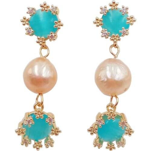 925 silver PEARL EARRING,100% nature freshwater pearl earring ,9-10 mm keshi baroque pearl,high luster quality