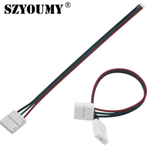 SZYOUMY 3 pin connector PCB Solderless Corner Connectors 1 2 Clip for 10mm width PCB led pixel strip