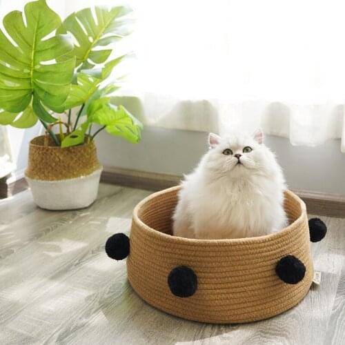 Woven cat litter four seasons universal cat cat bed cat house small dog kennel pet supplies