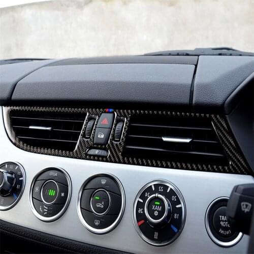 Carbon Fiber Car Decoration Side Center Air Vent Outlet Frame Cover Trim for BMW Z4 2009-2015 Car Accessories Car Stickers RHD