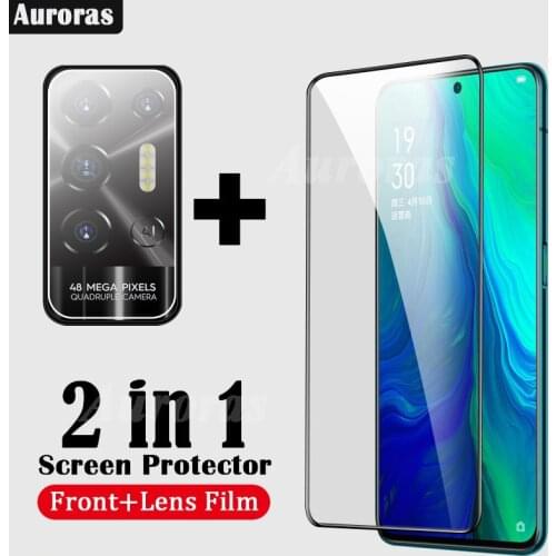 Auroras 2 in 1 Film For Tecno Pova 2 Screen Protector Tempered Glass For Tecno Pova2 Lens Protector Glass Film