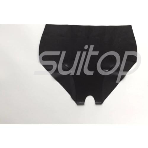 Suitop Super sale latex briefs with crotch hole for women size M EUR (size -10-12) & Black only latex shorts