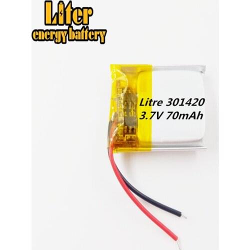 031420 301420 70MAH MP3 Bluetooth headset small toys battery 3.7V lithium battery 37V ba