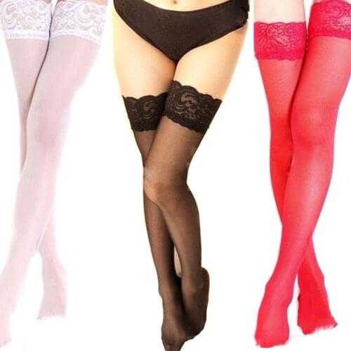 1 pair of sexy women sexy lace thigh high stockings nightclub pantyhose fashion ladies women lace high stockings