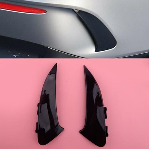 2 Sets Gloss Black Rear Bumper Spoiler Side Canard ABS Fit for Mercedes Benz Sport C118 CLA200 CLA250 CLA35 CLA45 AMG 2020