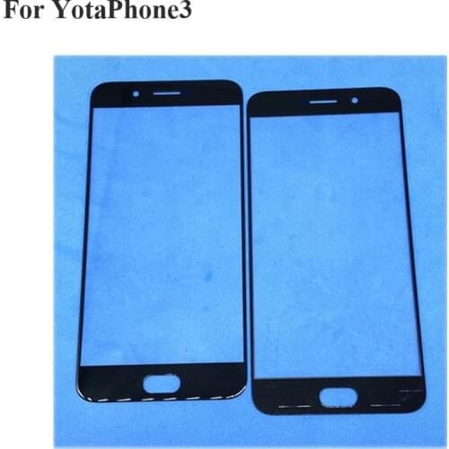 2PCS For YotaPhone3 Power Front LCD Glass Lens for Yota 3 YotaPhone 3 Touch screen Panel Outer Screen Glass without flex Yota3