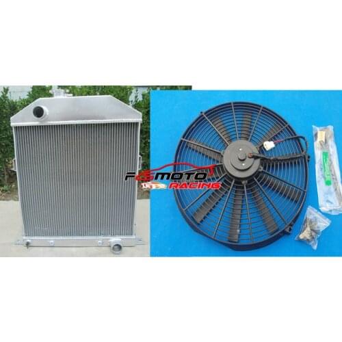 3 Row All Aluminum Radiator + FAN For Ford/Mercury Cars w/Chevy Engine 1942-1948 48 47 46 45 44 43 42