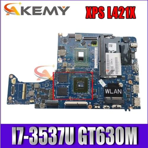Akemy I7-3537U GT630M For Dell XPS L421X Motherboard QLM00 LA-7841P CN-0Y1W7X Y1W7X Mainboard 100%test