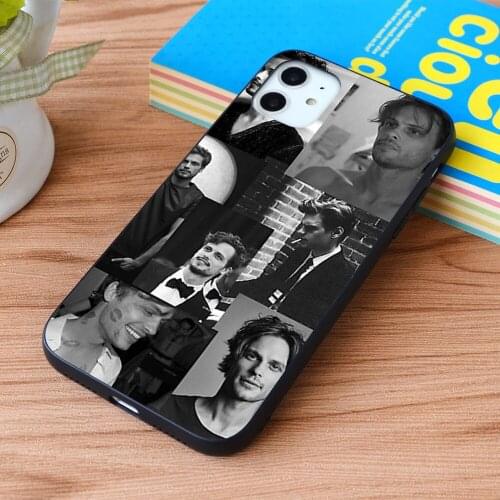 For iPhone black white, matthew, gray, gubler, spencer, reid Soft TPU border Apple iPhone Case