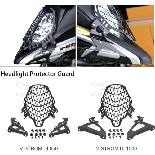 FOR SUZUKI V-STORM 1000 DL1000 VSTROM DL 1000 650 DL1000 DL650 Motorcycle Headlight Protector Grill Guard Head light Cover 2017