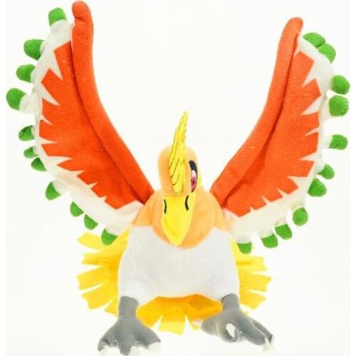Pokemon Anime Figure Ho-Oh Plush Toys Soft Stuffed 300mm Kawaii Juguetes De Peluche Brinquedos Figurine Pocket Monster Dolls