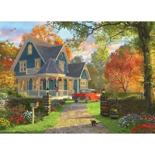 GATYZTORY DIY Painting By Numbers Villa Landscape HandPainted Oil Painting Acrylic Paint Drawing On Canvas Kill Time Home Decor
