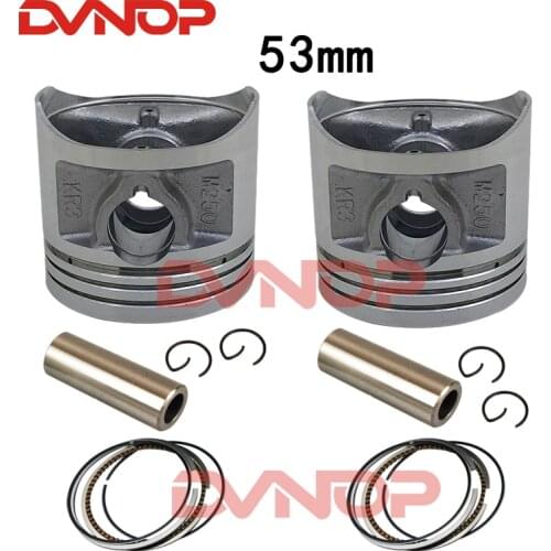 Motorcycle 53 mm Piston 15 mm Pin Ring 1.0*1.0*2.0mm Set For Honda CA250 DD250 CBT250 CA DD CBT 250 250cc Egine Spare Parts