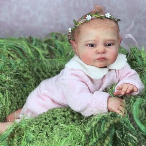 20inch Reborn Doll Kit Elfling Destiny Fairy Baby Cute Baby Soft Real Touch Unpainted Unfinished Doll Parts Reborn Kit Bebe
