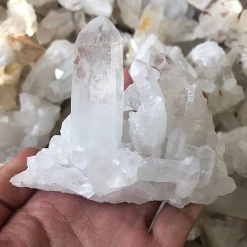 Natural white crystal clusters quartz crystal crafts healing stone for Feng Shui