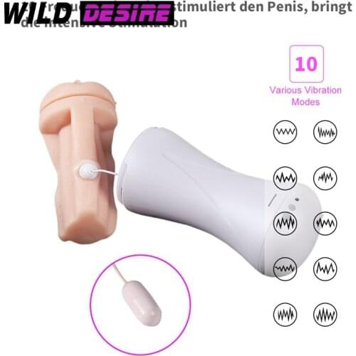 New Sucking Male Masturbation Cup Artificial Vagina Moans Vibrating Sex Machine Masturbator Adult Toys for Men 18 Intimate Goods