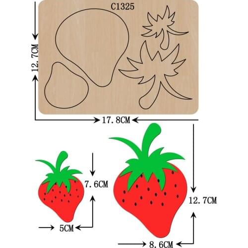 New Strawberry Wooden die Scrapbooking C-1325 Cutting Dies Multiple sizes