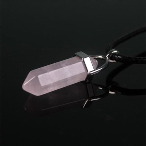 Factory Wholesale Mixed High Quality Necklace Pendants Bullet Hexagonal Pendant For Jewelry Making Pendulum Reiki Chakra 32*8mm