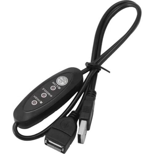 ANNXIN Original Switch Cable Accepts Custom Size USB 5V-12V Temperature Controller Heater Thermostat 3speed Adjustable 24W 600MM