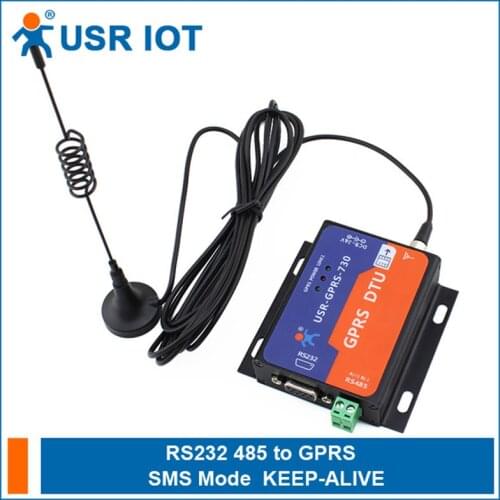 Serial RS232 RS485 to GSM Modems Server GPRS DTU Flow Control TCP UDP RTS CTS Supported RoHS WEEE Certificate USR-GPRS232-730 64