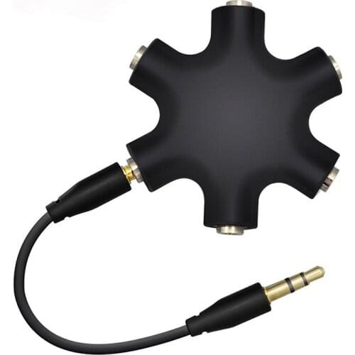 3.5mm Jack 1 to 5 Splitter Audio Cable Adapter Converter 1 To 5 Earphone Splitter 3.5mm Jack Aux Music Sound Output Cables