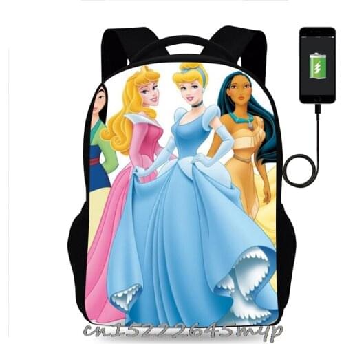 Disney Backpack Mickey Mouse Minnie Student School Shoulder Bag Teentage Laptop Princess Travel Rucksack Gift