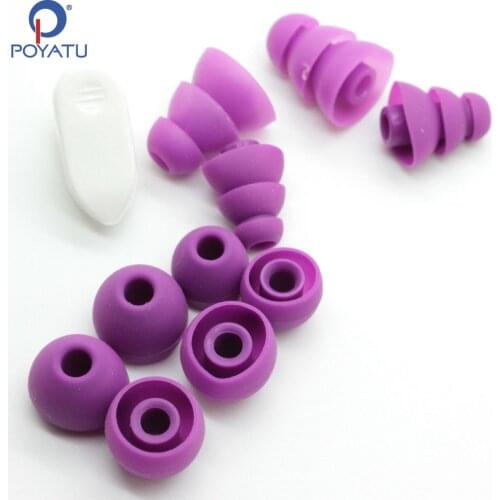 POYATU Replacement Silicone Ear Tips For MEE Audio M6 M6P M6 PRO M7P S6P X6 M3P Models In-ear Earphones Eartips Ear Pads