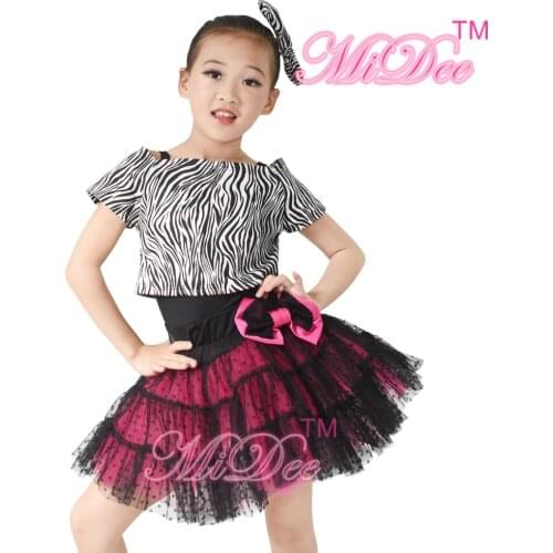 Zebra Tank Top Black Polka Dot Over Cerise Tulle Skirt Black Leotard Dance Clothes Outfits Jazz Tap