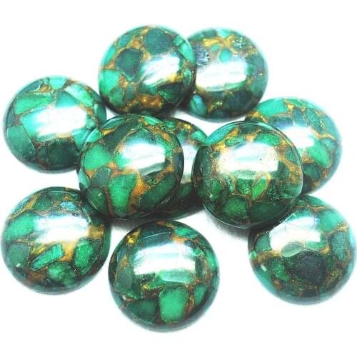10pcs nature new stone jasper stone cabochons round shape no hole size 16mm for women metal base pendants top selling items