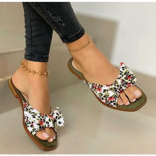 Womens Summer Slippers Ladies Casual Shoes Beach Fashion Woman Slides Outdoor Bowties Sandalias Mujer 2020 Female Footwear New
