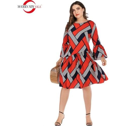 2021 Spring Women Dress Striped Long Sleeve Woman Dress Casual Lady Dresses O-neck Summer Plus Size Dress Fashion Korean Dress