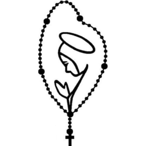 50 pieces/lot )Wholesale Car Sticker Rosary Saint Mary Fatima Virgen Sticker Vinyl Car Stickers Car-styling