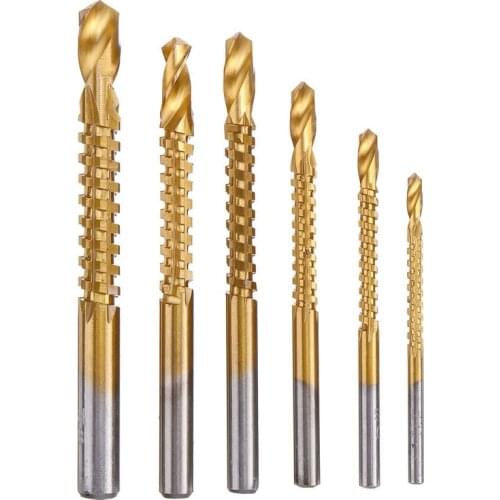 6pcs 3-8mm Cobalt Drill Bit Set Spiral Screw Metric Composite Tap Drill Bit Twist drill bit set for Electric Drills Bench Drills
