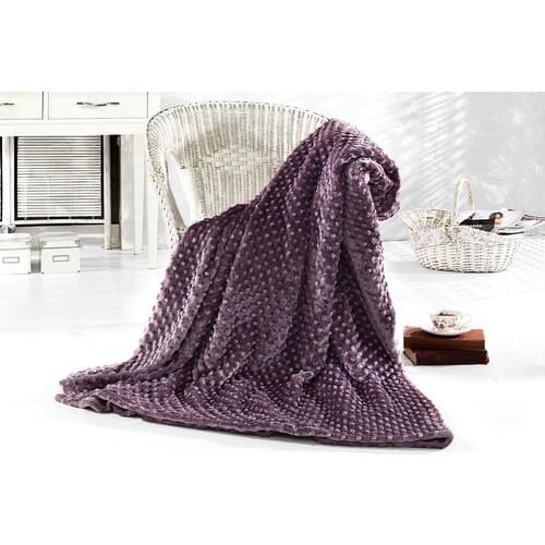 Aksu İpeksoft Bud Tek Personality Mink Blanket Ash Purple