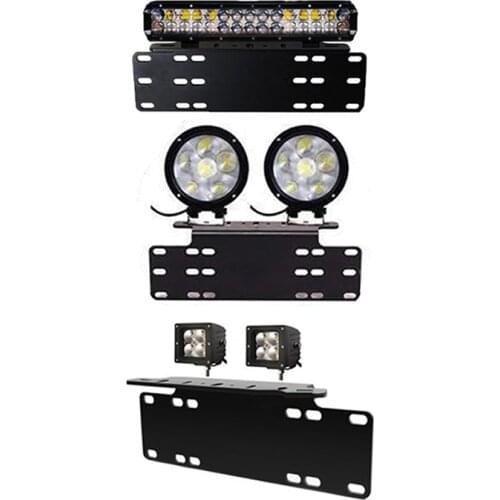 Car Led Work Light License Plate Number Holder Ledbar Front Rear Bumper License Plates Frame for Off road 4x4 SUV UAZ ATV