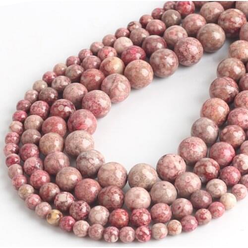 Natural Red Rain Stone Jaspers Beads Round Loose Beads 6/8/10/12mm For Jewelry Making DIY Bracelet Necklace Jewellery 15"