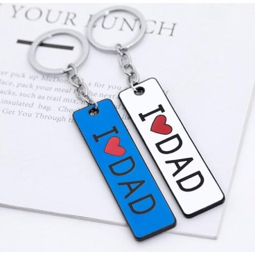 Colorful Enamel Letter Keychain I Love MAMA/MOM/DAD/PAPA Cartoon Key Chain Heart Bag Rings Father Mother Birthday Keyring